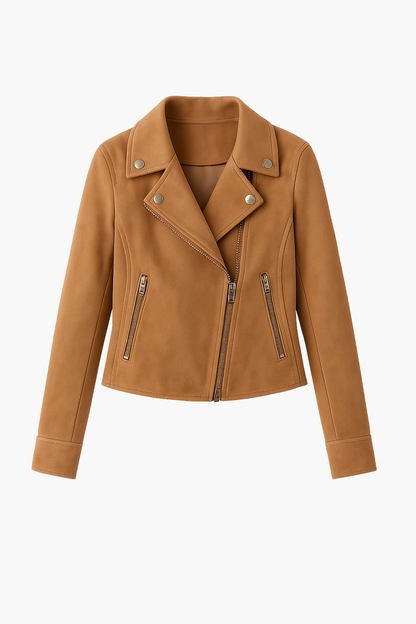 Aldemond Women’s Faux Suede Biker Jacket