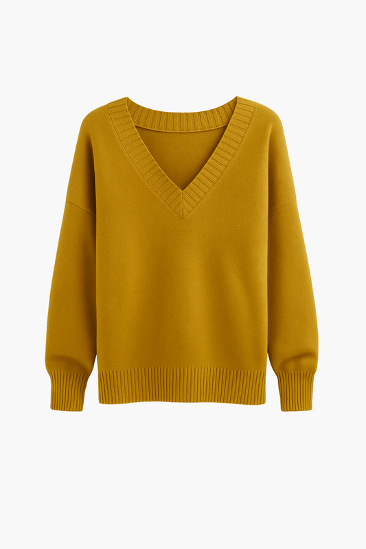 Aldemond Women’s V-Neck Knitted Sweater