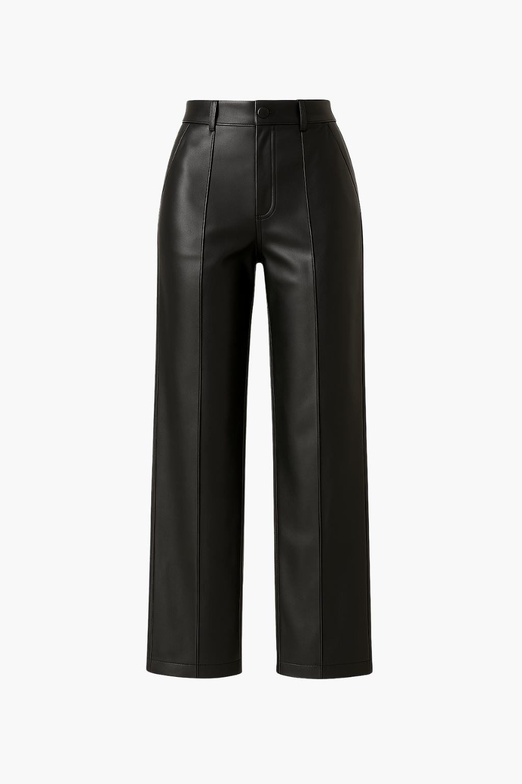 Aldemond Women’s High Waist Straight PU Leather Pants