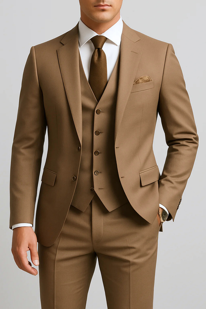 Aldemond Men’s Suit – 3-Piece Formal Tailored Set