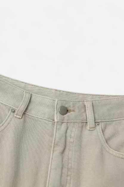 Aldemond Women’s High Waist Cotton Straight Jeans