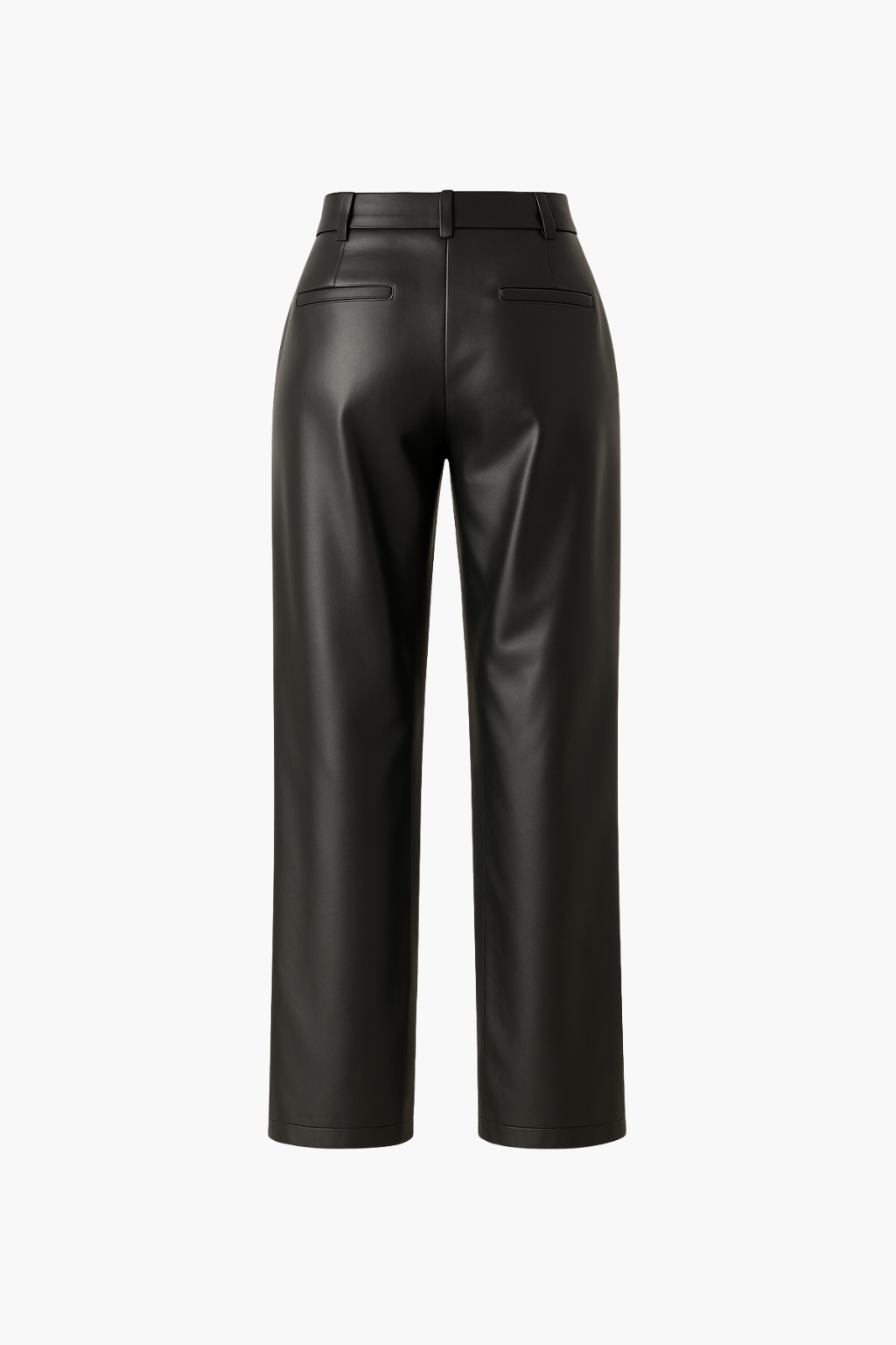 Aldemond Women’s High Waist Straight PU Leather Pants