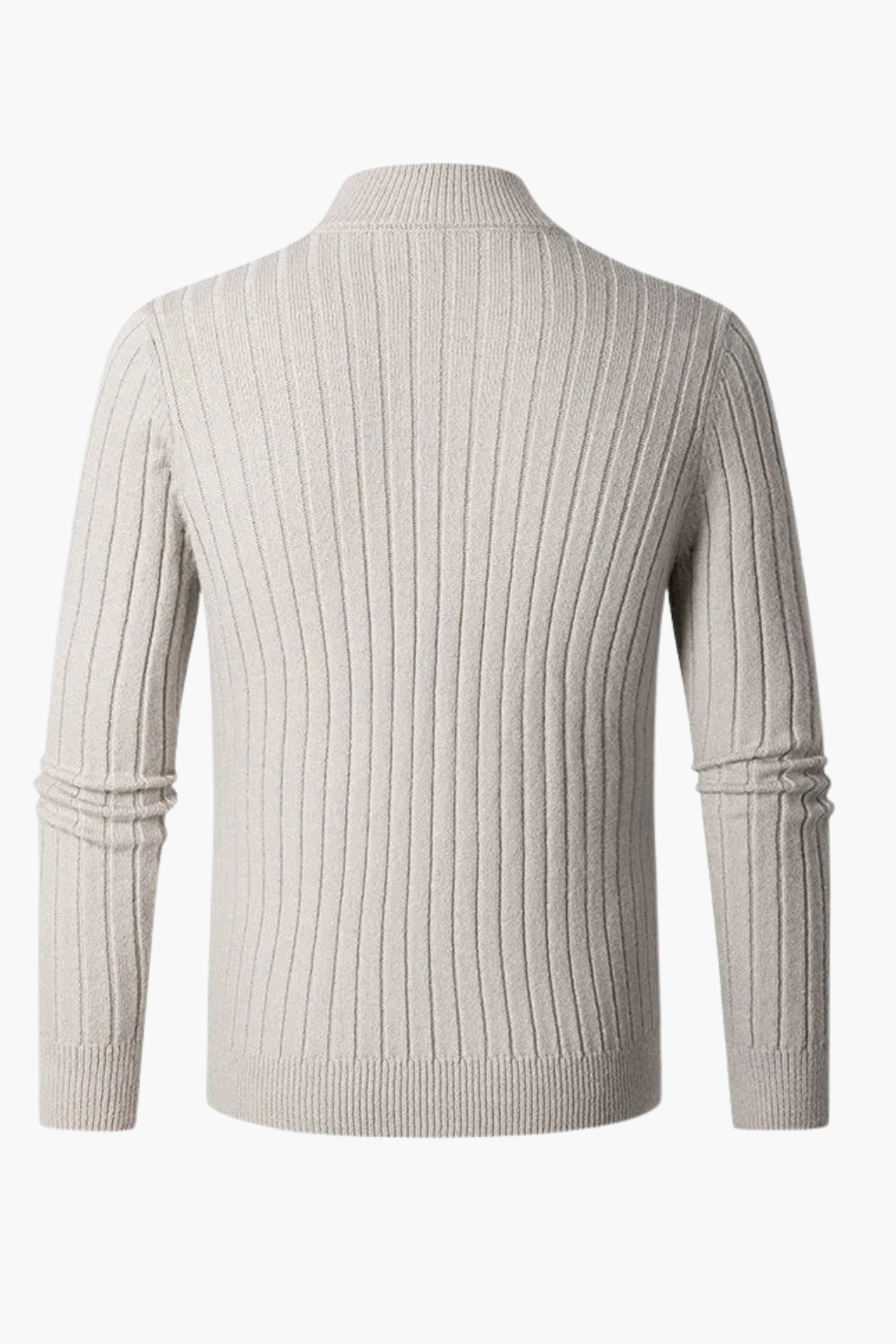 Aldemond Men’s Half-Zip High Collar Jumper – Cashmere Blend Knit