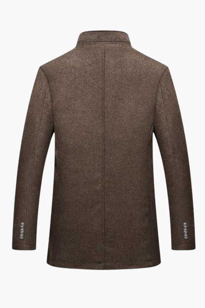 Aldemond Men’s Long Wool Blend Overcoat