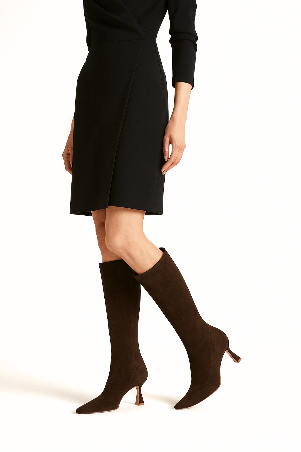 Aldemond Women’s Knee High Boots with Side Zipper