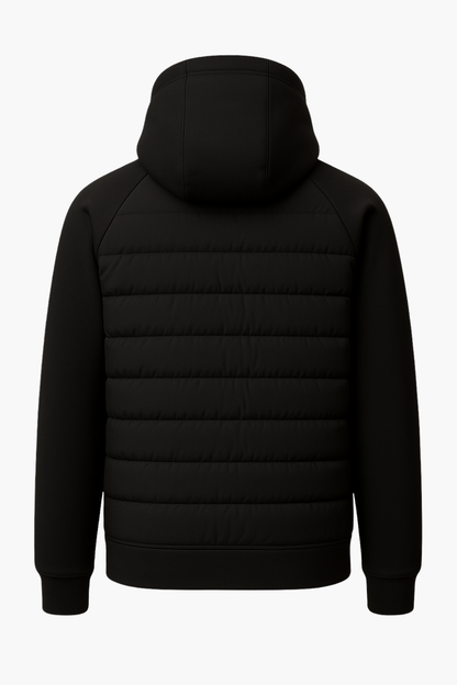 Aldemond Men’s Hooded Down Jacket – Quilted Duck Down Fill