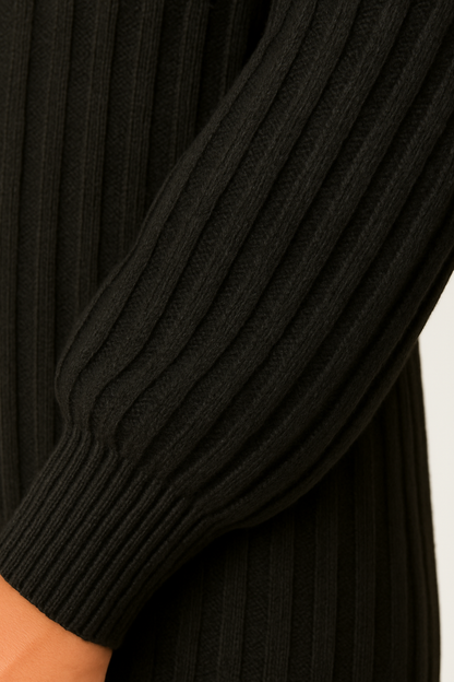 Aldemond Women’s Ribbed Knit Turtleneck Sweater Dress