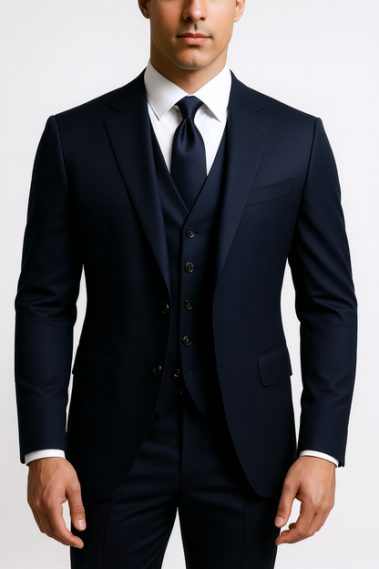 Aldemond Men’s Suit – 3-Piece Formal Tailored Set