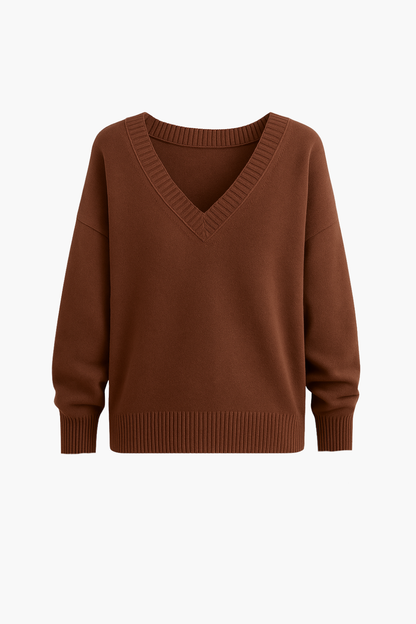 Aldemond Women’s V-Neck Knitted Sweater