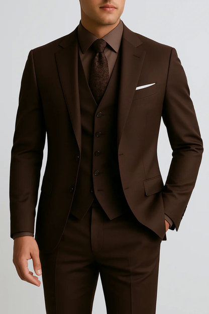 Aldemond Men’s Suit – 3-Piece Formal Tailored Set