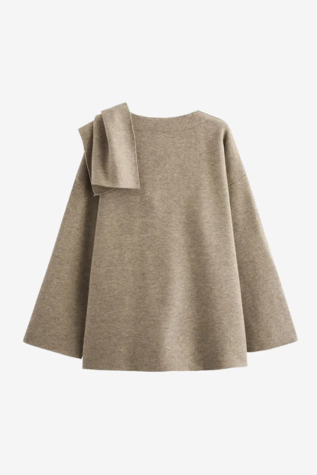 Aldemond Women’s Wool Blend Open Front Coat with Scarf Collar