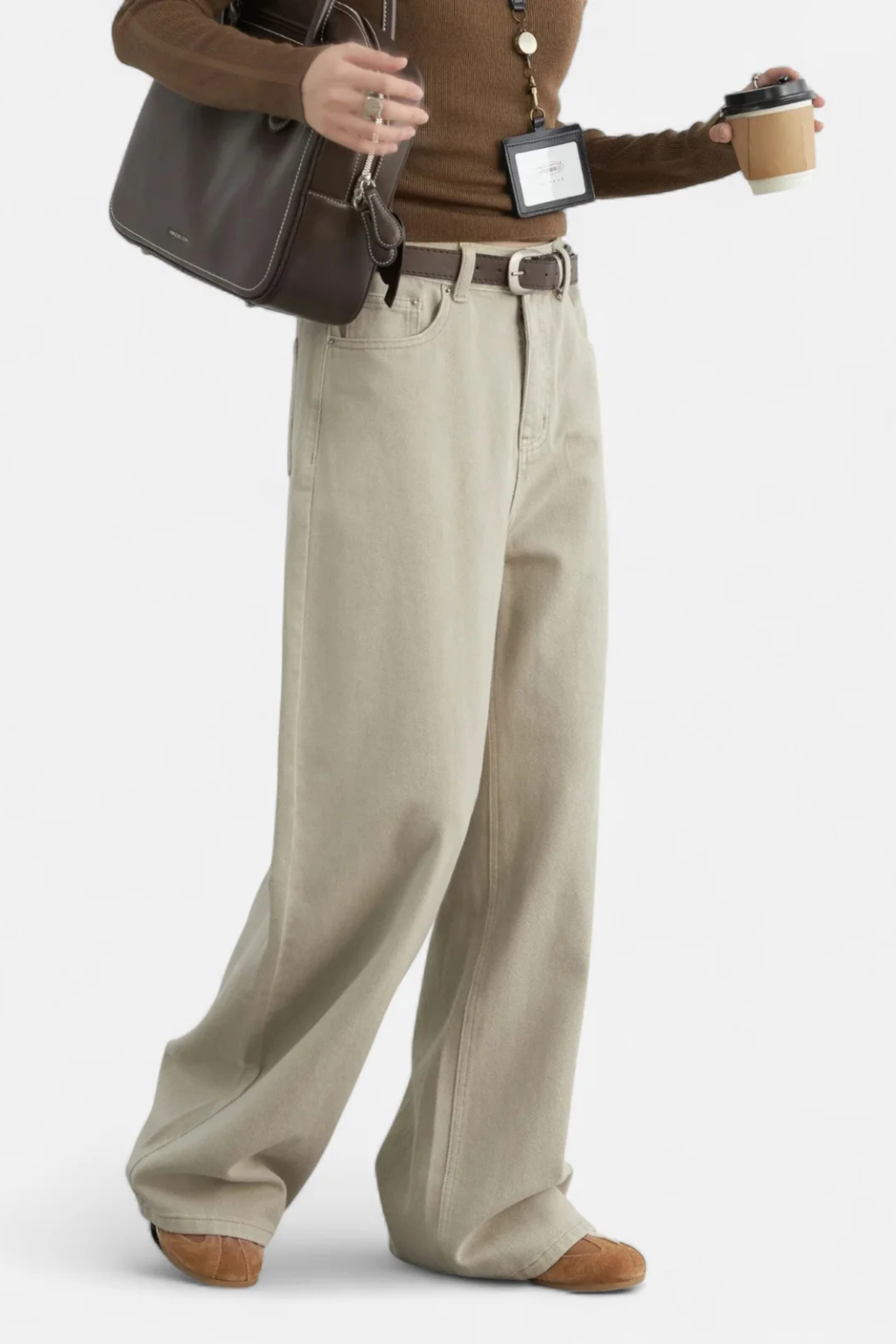 Aldemond Women’s High Waist Cotton Straight Jeans