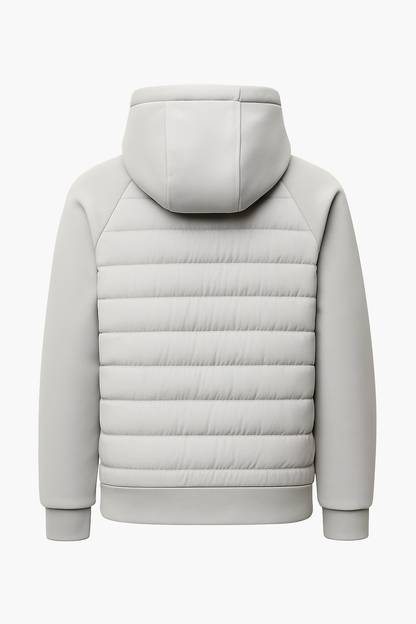 Aldemond Men’s Hooded Down Jacket – Quilted Duck Down Fill