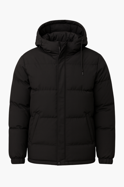 Aldemond Men’s Hooded Puffer Jacket – Quilted Design
