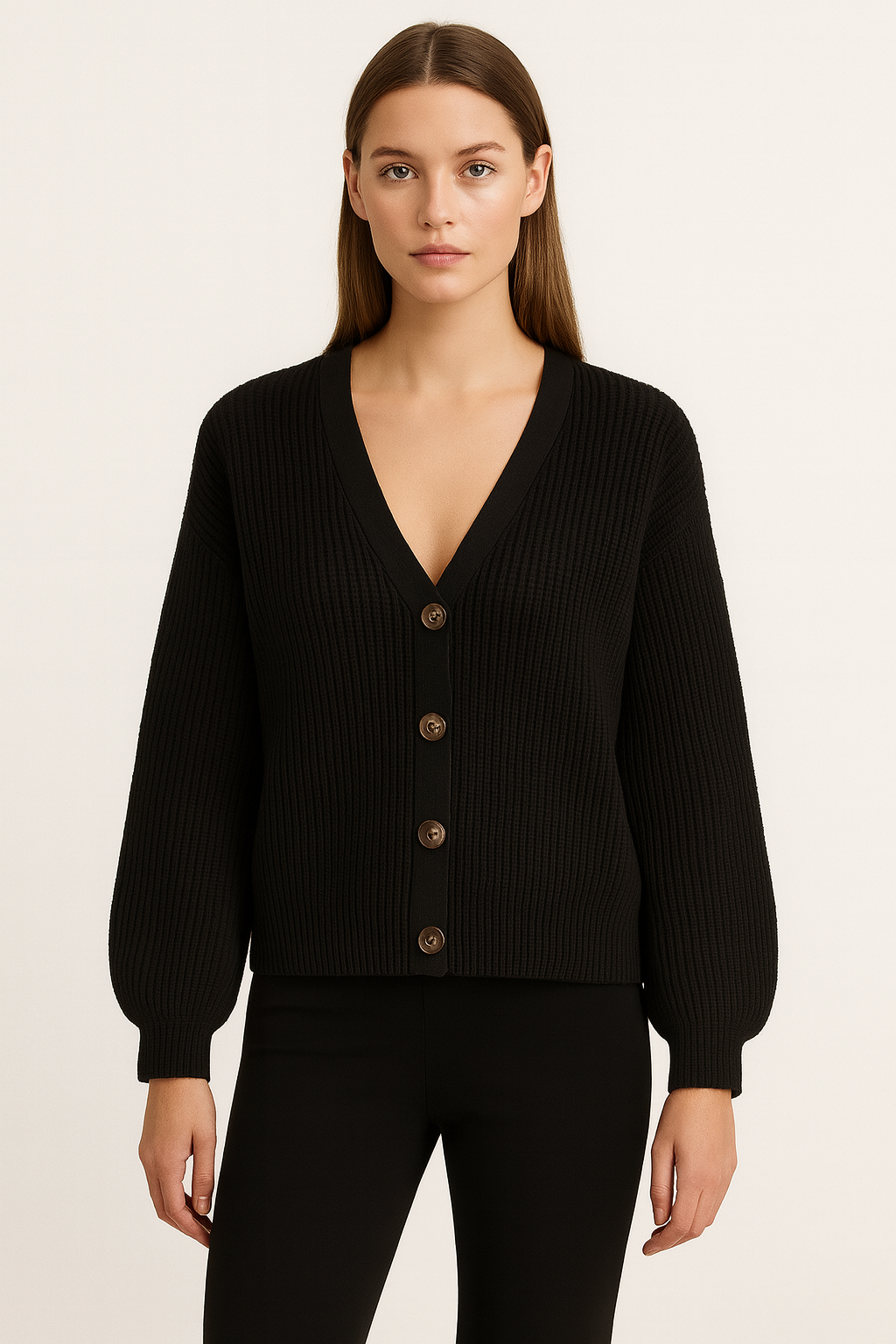 Aldemond Women’s Knitted V-Neck Cardigan