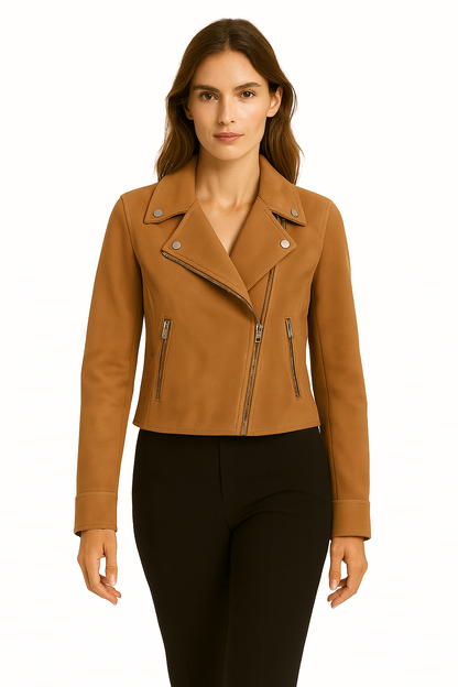 Aldemond Women’s Faux Suede Biker Jacket