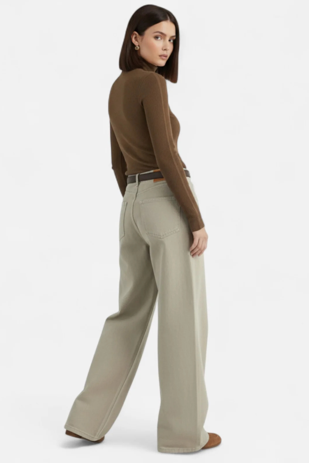 Aldemond Women’s High Waist Cotton Straight Jeans