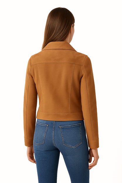 Aldemond Women’s Faux Suede Biker Jacket