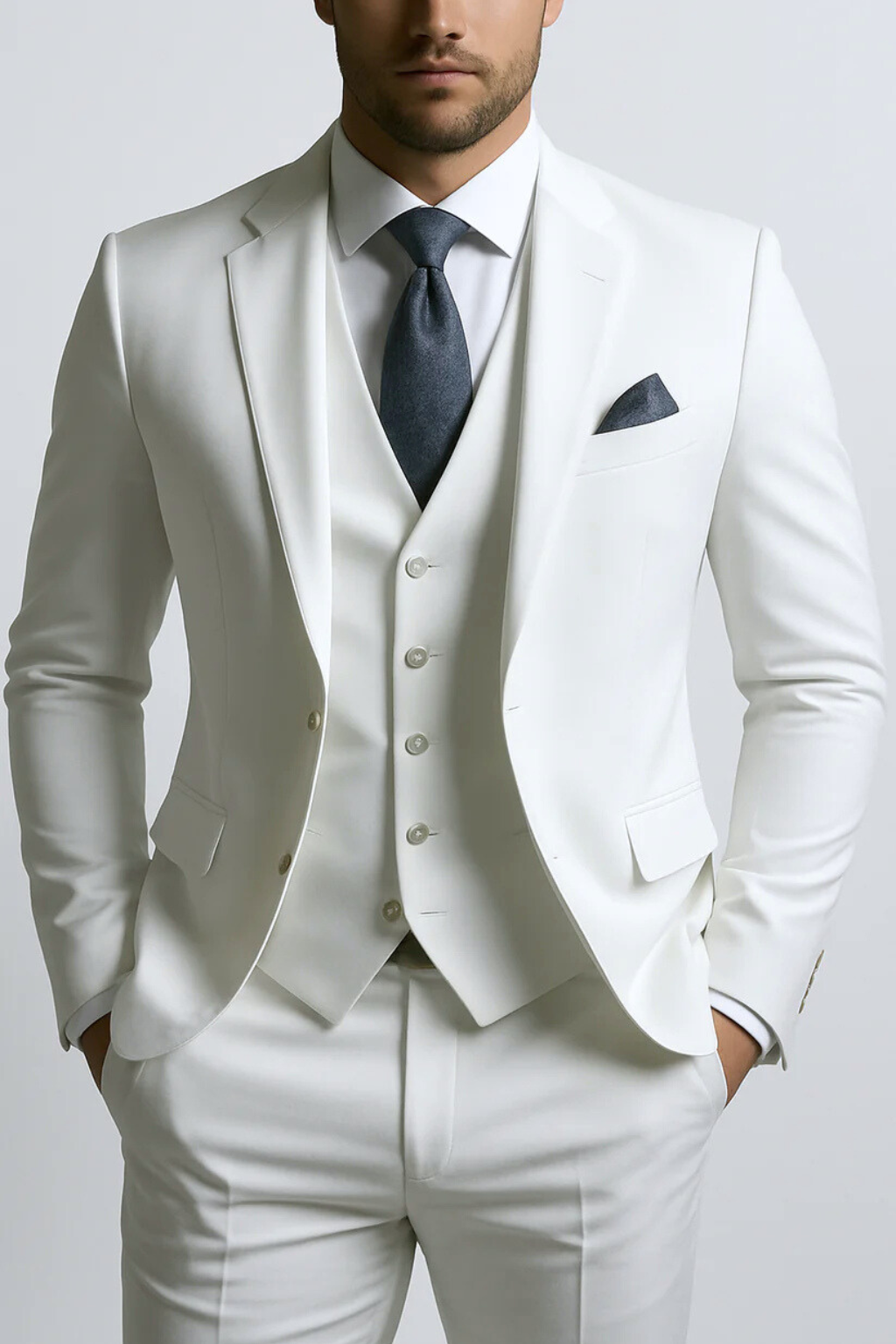 Aldemond Men’s Suit – 3-Piece Formal Tailored Set