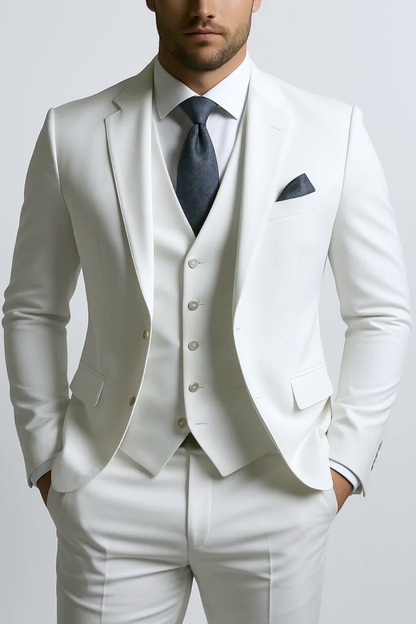 Aldemond Men’s Suit – 3-Piece Formal Tailored Set