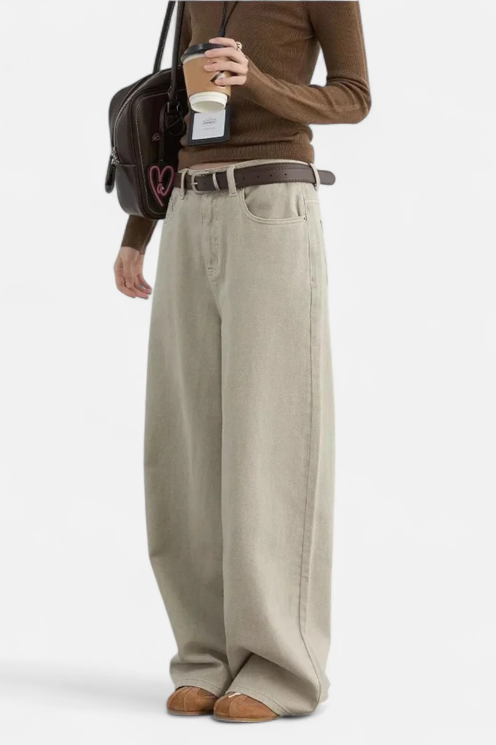 Aldemond Women’s High Waist Cotton Straight Jeans