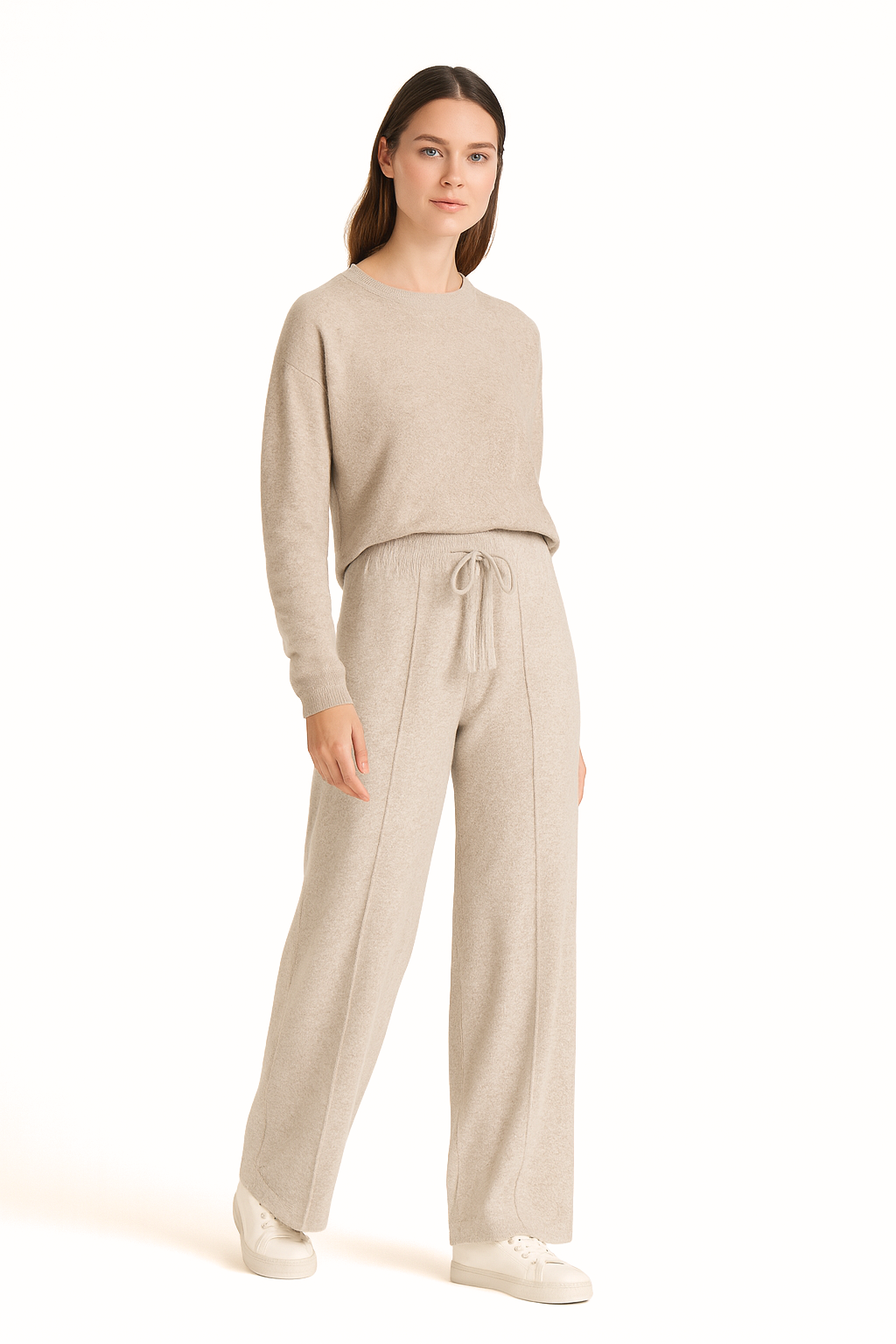 Aldemond Women’s Wool Blend High Waist Wide Leg Pants