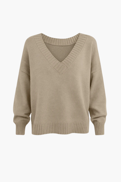 Aldemond Women’s V-Neck Knitted Sweater