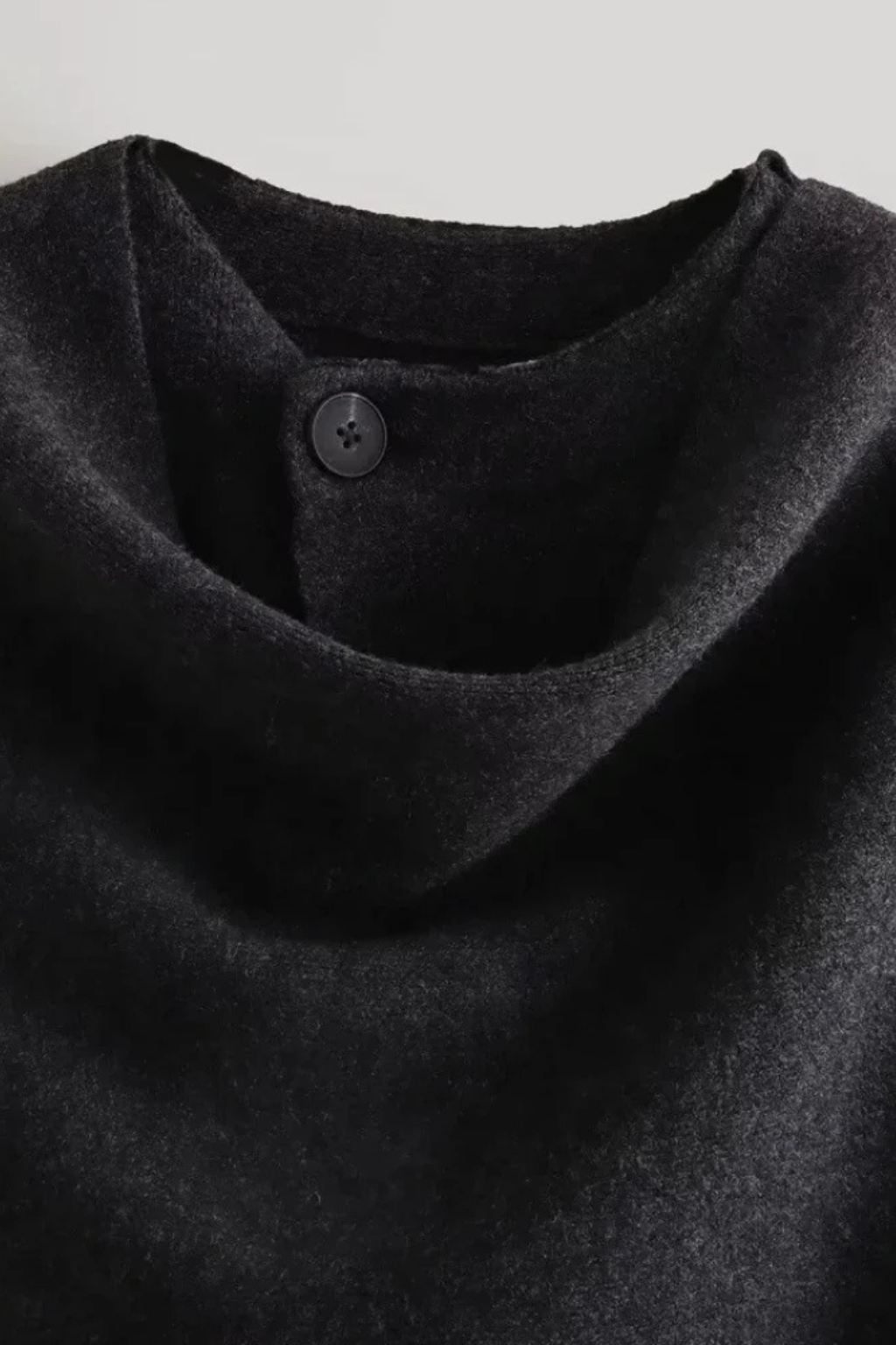 Aldemond Women’s Wool Blend Open Front Coat with Scarf Collar