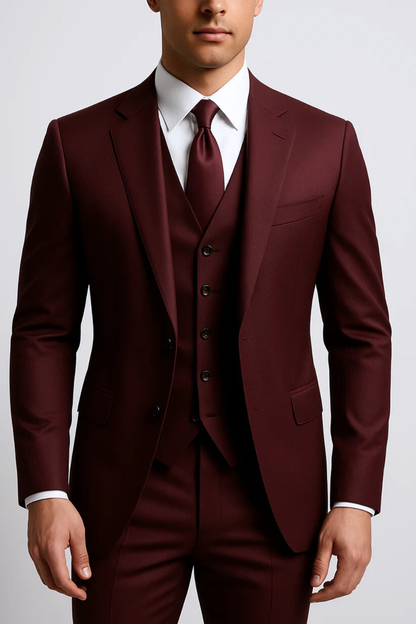 Aldemond Men’s Suit – 3-Piece Formal Tailored Set