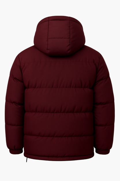 Aldemond Men’s Hooded Puffer Jacket – Quilted Design