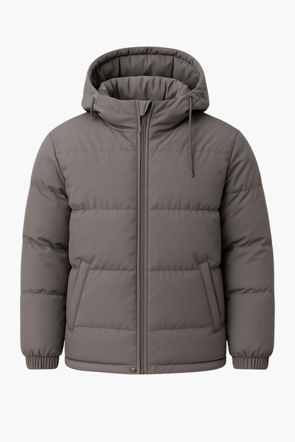 Aldemond Men’s Hooded Puffer Jacket – Quilted Design